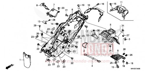 GARDE-BOUE ARRIERE CRF1000A2K de 2019